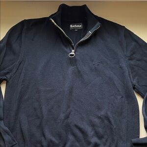 Barbour Men's Navy Zip-Up Sweater